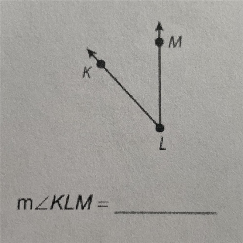 Determine the measure of each angle. Then describe each angle as acute, right, obtuse-example-1