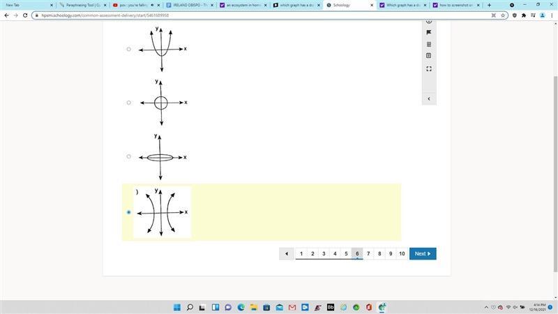 Which graph has a domain that is All Real Numbers?-example-1