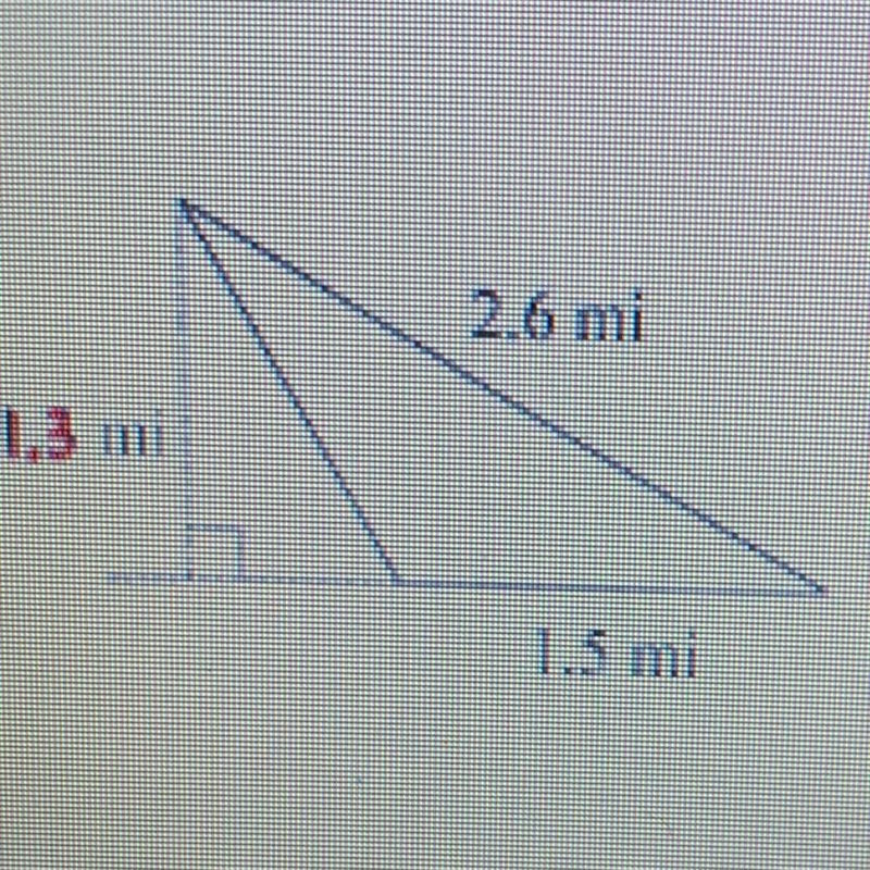 5.) Find the area of the triangle in bold.-example-1