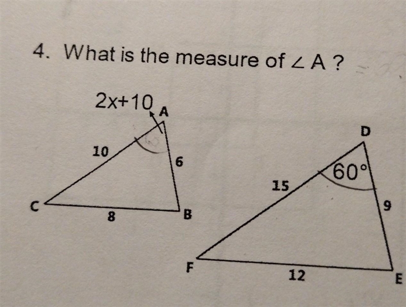 What is the measure of LA ? ​-example-1