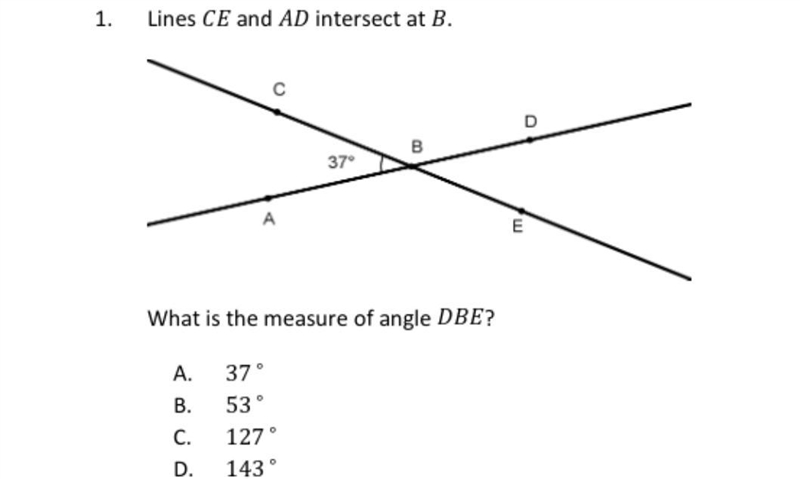 Lines CE and AD intersect a B-example-1