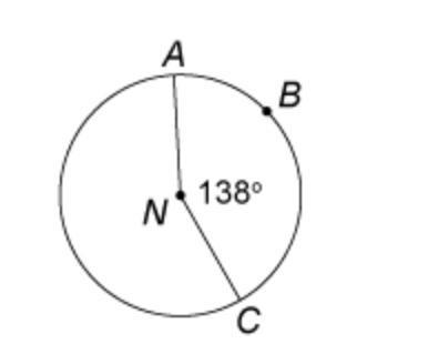 Given ⊙N, what is mABC ? A. 111° B. 138° C. 222° D. 276-example-1