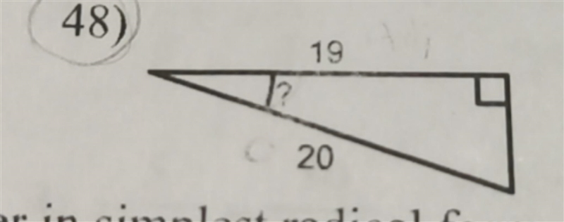 I have another question I need help with. How do I solve for the missing angle?-example-1