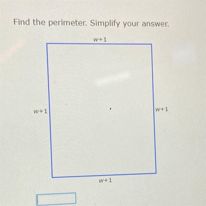 Find the perimeter. Simplify your answer. W+1 w+1 W+1 W+1-example-1