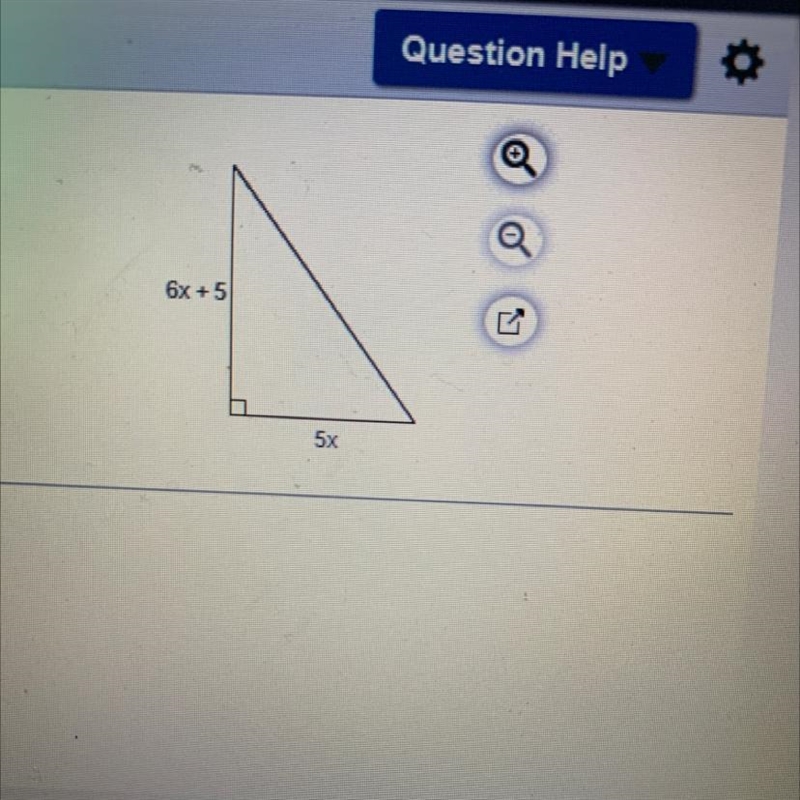 What is the length of the hypotenuse of the triangle when x=13-example-1