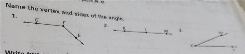 Name the vertex and sides of the angle ​-example-1