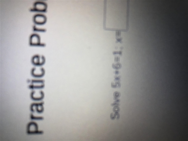 Solve please. 5x+6=1 X=-example-1