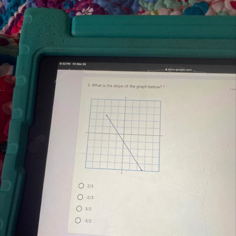 What is the slope of the graph below! please show work if you don’t mind!-example-1