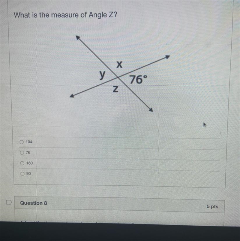 What is the measure of Angle Z?-example-1