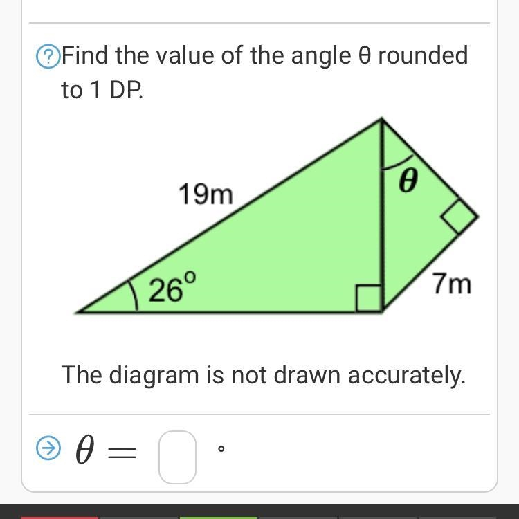 Find the value of the angle rounded to 1 DP-example-1