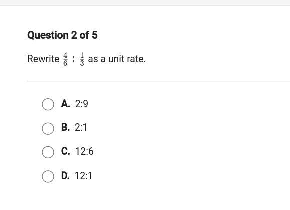 Rewrite 4/6 and 1/3 as a unite rate-example-1