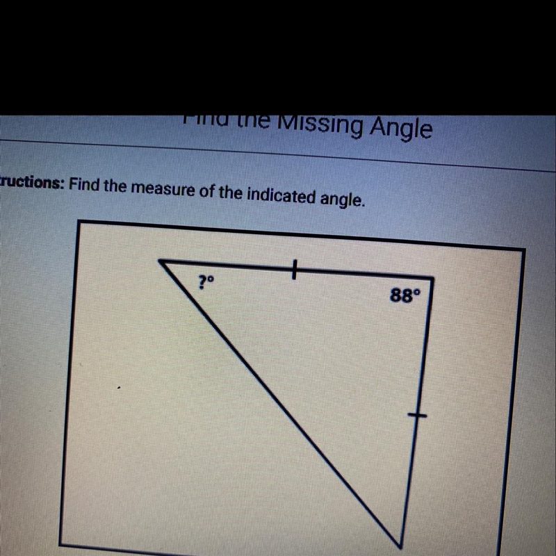 Instructions: Find the measure of the indicated angle-example-1