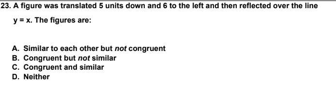 A figure was translated 5 units down and 6 to the left and then reflected over the-example-1