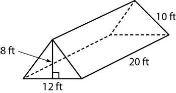 What is the surface area of the triangular prism below?-example-1