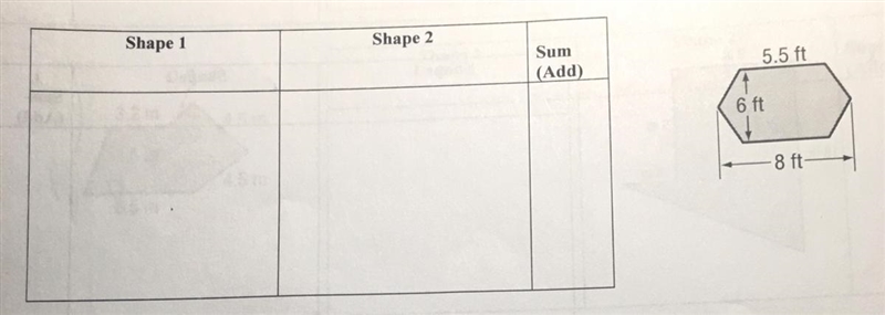 Find the area of the figure at the right in square feet. (image attached)-example-1