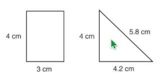 This rectangle and right triangle have the same perimeter. What is the difference-example-1