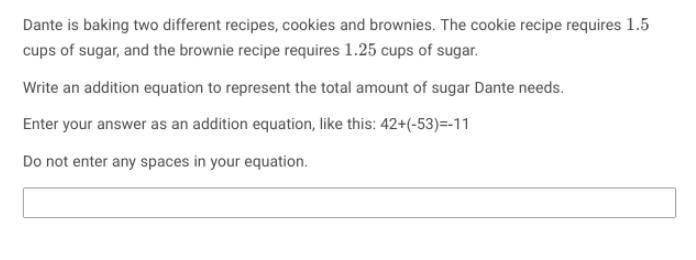 Dante is baking two different recipes, cookies and brownies. The cookie recipe requires-example-1