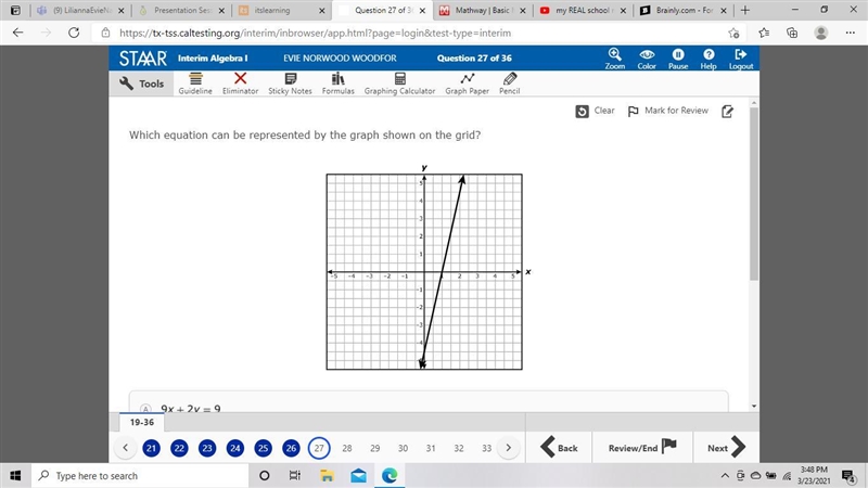 Just write the equation that is represented by the graph please and thank you :)-example-1