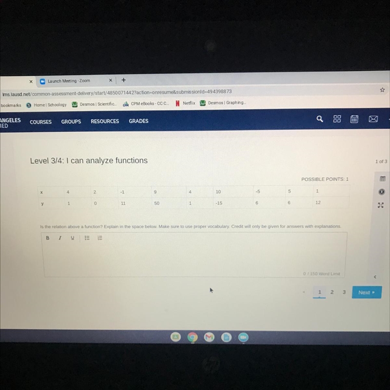 The question says “is the relation above a function?”-example-1