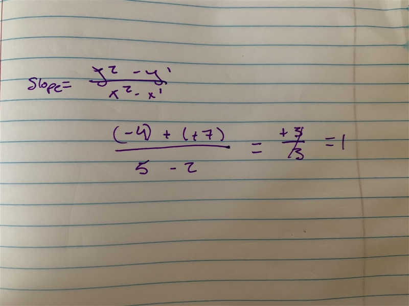 (2, -7) and (5, -4) find the slope of this line NEED AN ANSWER ASAP-example-1