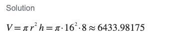 HELP HELP HELP HELP HELP FIND THE VOLUME OF THE CYLINDER ROUND YOUR ANSWER TO THE-example-1