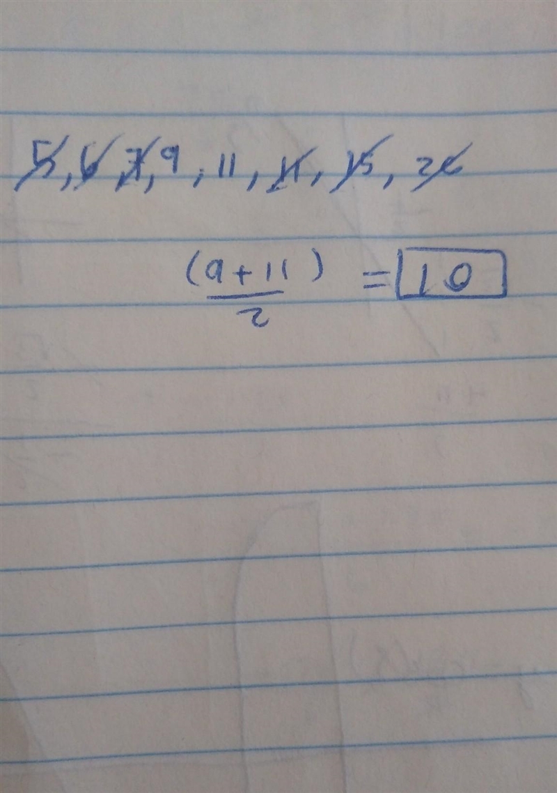 Find the median of the set of data. Use a calculator if necessary. (Remember to put-example-1