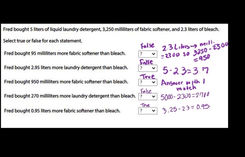 Select true or false for each statement. Good Luck! :)-example-1