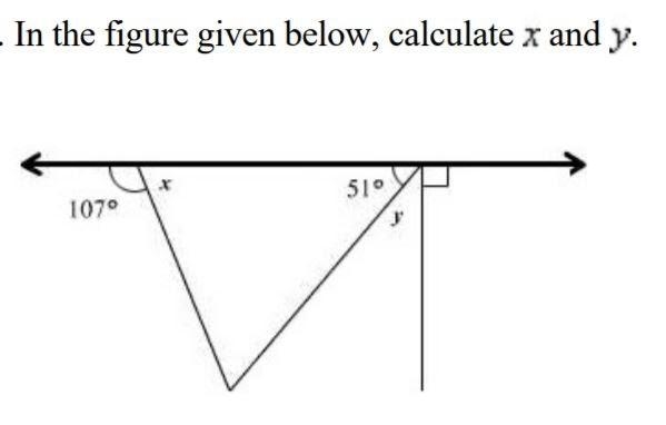 In the figure given below, calculate x and y.-example-1