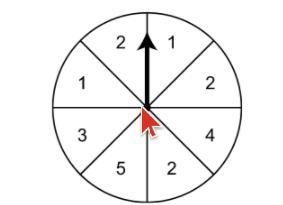 What is the probability that the arrow will land on a section labeled with a number-example-1