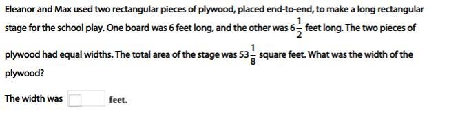 Eleanor and Max used two rectangular pieces of plywood, placed end-to-end, to make-example-1