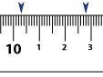 Choose the comparison that is shown on the meter stick. A. 10.3 < 12.8 B. 10.3 = 12.8 C-example-1