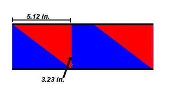 What is the approximate area of the two congruent red right triangles? A. 17 in² B-example-1