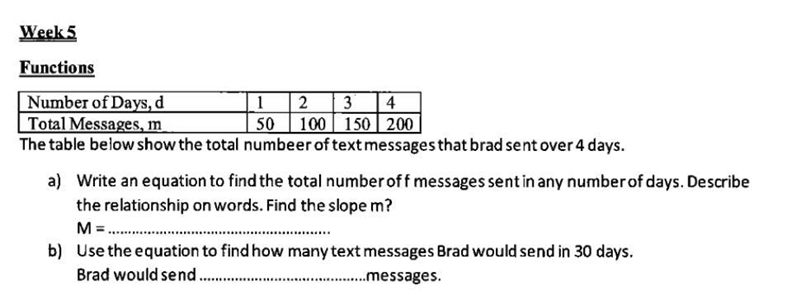 The table below shows the total number of text messages that brad sent over 4 days-example-1