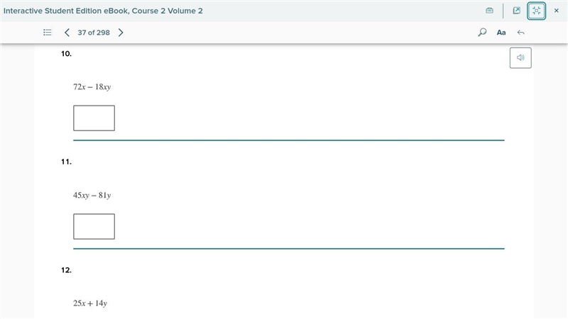 For 7-15, factor each expression. (if it cant be, then put CBF)(if you dont know it-example-3