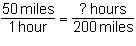 HELP HELP Madie drove 200 miles at a speed of 50 miles per hour. Which equation will-example-2