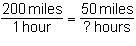 HELP HELP Madie drove 200 miles at a speed of 50 miles per hour. Which equation will-example-3