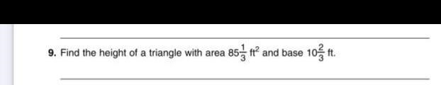 Can someone please help me with this I just need to know the height of the triangle-example-1