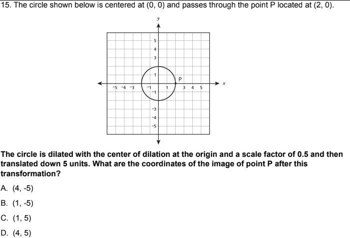 The circle shown below is centered at (0, 0) and passes through the point P located-example-1