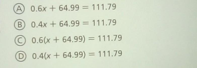 Miss Owens has a coupon for 40% off a pair of shoes she pays $111.79 for a pair of-example-1