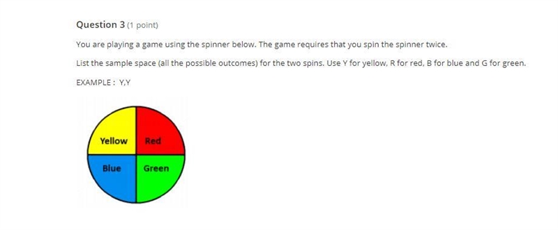 You are playing a game using the spinner below. The game requires that you spin the-example-1