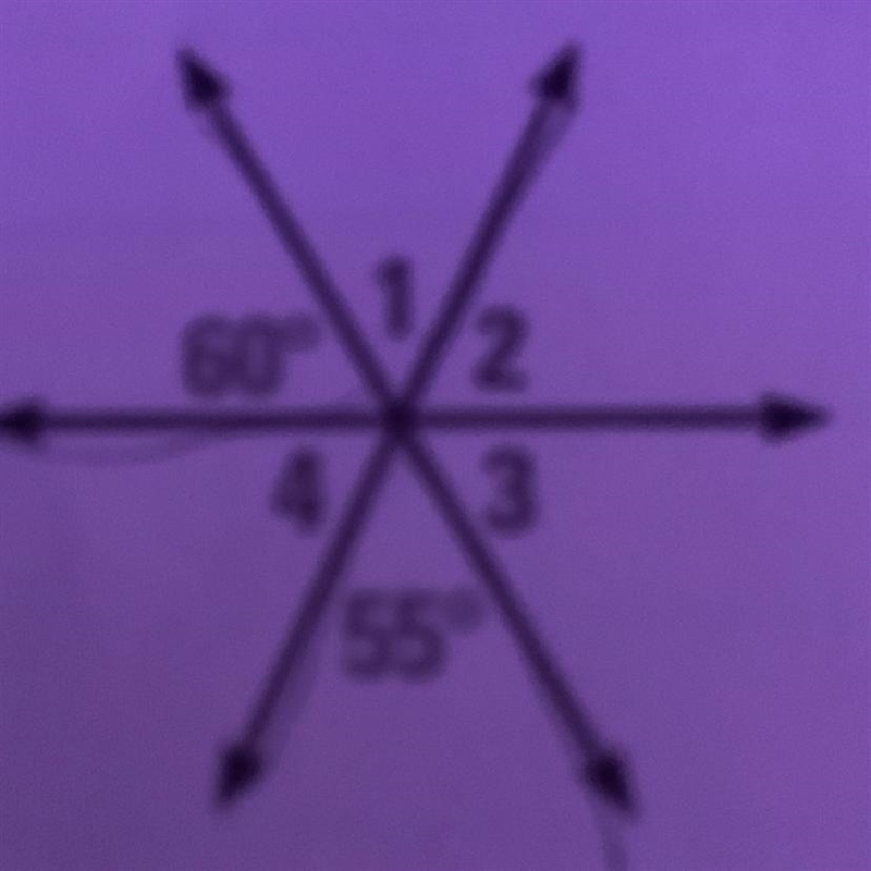 Fine the missing angles for 1,2,3,4-example-1