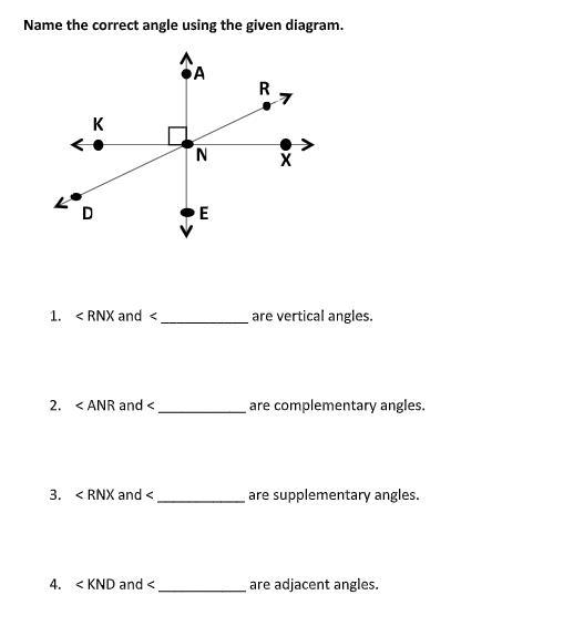 PLEASE HELP!!! ASAP!!!! Name the correct angle using the given diagram.-example-1