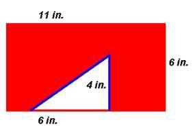 What is the approximate area that is shaded orange? A. 42 in² B. 54 in² C. 66 in² D-example-1