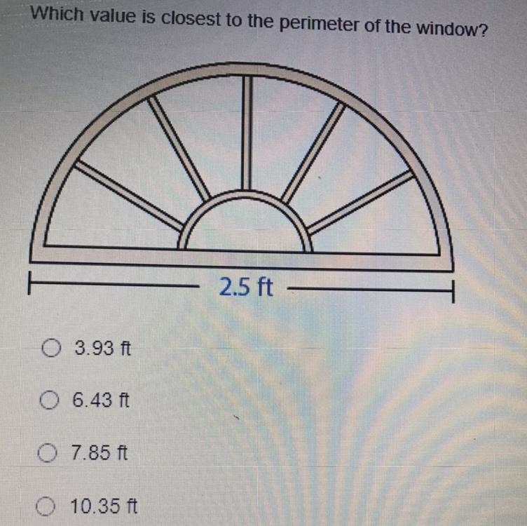 Please help me find out which value is closest to the perimeter of the window.-example-1