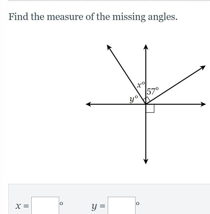 I NEED HELP REALLY FAST! Find the measure of the missing angles.-example-1