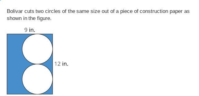 What is the approximate area of the construction paper, in square inches after the-example-1