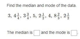 Please help :( Find the median and mode of the data.-example-1