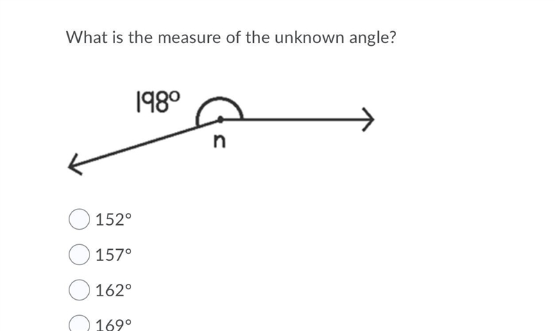 What is the measure of the unknown angle?-example-1