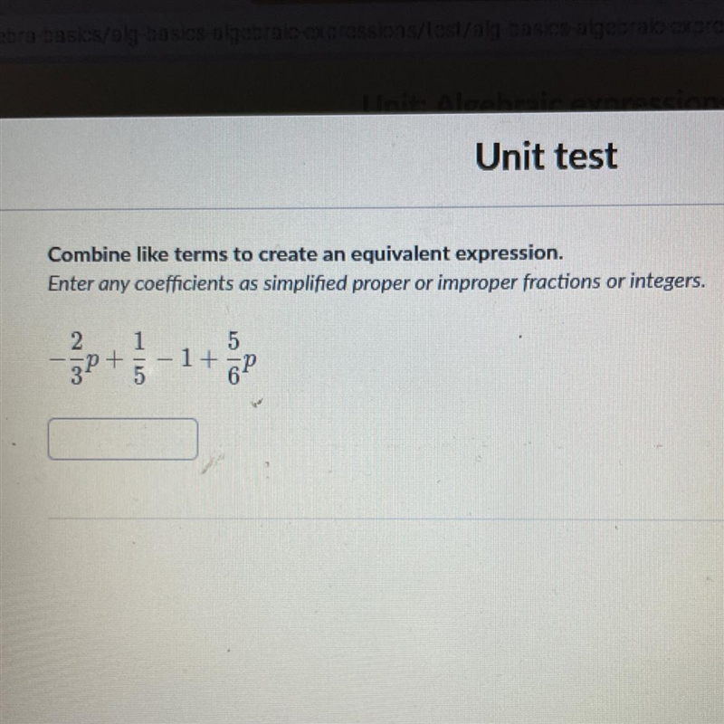 Combine like terms to create an equivalent expression.-example-1