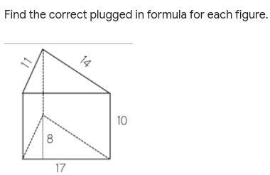 Find the correct plugged in formula for each figure.-example-1